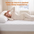 thumbnail image 6 of Vccoem Heated Mattress Pad Queen Size, Dual Zone Electric Bed Warmer with 9 Heat Settings & 4 Timer Options, Machine Washable, White, 6 of 11