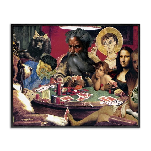 Stupell Industries Traditional Funny Classics Collage Black Framed Giclee Art, 14 x 11, by Barry Kite