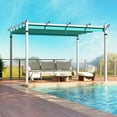 thumbnail image 5 of Spaco Outdoor Gazebo,Patios Gazebos,Outdoor Pergola with Retractable Canopy and Aluminum Frame-Turquoise, 5 of 12