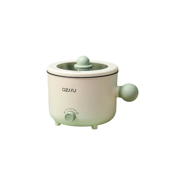 Bewildely Mini cocina eléctrica antiadherente, olla hirviendo multifuncional, portátil, para viajes, hogar, café, cocina, suministros para Electrodomésticos Capa única verde