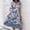 Blue, variant on QUNYINEY Women Dresses Floral Casual Puff Short Sleeve A-Line Dress Flowy V Neck Empire Waist Maxi Sundress