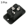 thumbnail image 3 of C14 Panel Mount Plug Adapter AC 250V 10A 3 Pins IEC Inlet Module Plug Power Socket Straight 3pcs, 3 of 4