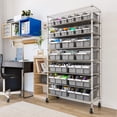thumbnail image 2 of Seville Classics 8-Tier NSF-Certified 24-Bin Rack, Gray, 2 of 11