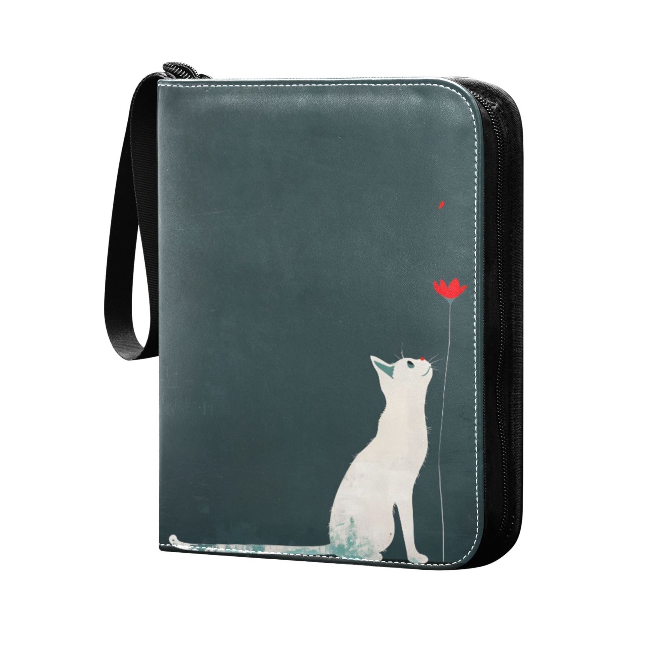 ALAZA A Cat Trading Card Binder 4 Pocket Cards Collection Album 400 Folder Holder