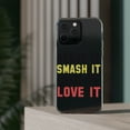 thumbnail image 3 of DistinctInk Clear Case for Apple iPhone 15 PLUS (6.7" Screen) - Serve It Smash It Win It Love It Tennis, 3 of 9