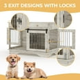 thumbnail image 2 of Danolapsi 47" Dog Furniture Crate,Dog Kennel Large Furniture Style Dog Crate w/ 2 Storage Draws & Removable Divider & Triple Door Design,Indoor Pet Crate Table for Large/Medium/Small Dogs, 2 of 7