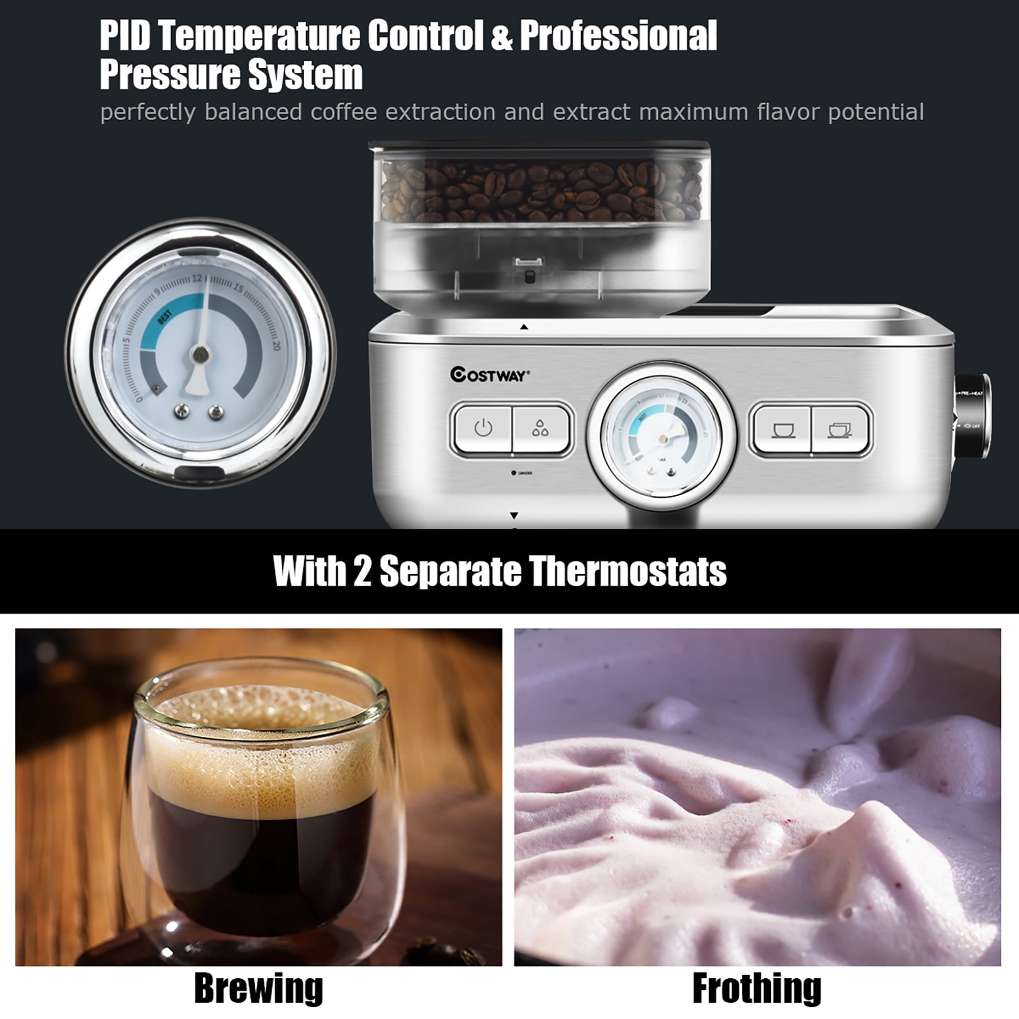 Buy Costway Espresso Cappucino Machine 