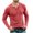 Watermelon Red, variant on Men's Henley T‑Shirt Long Sleeve, Solid Vintage Athletic Muscle Fit Shirt Button Placket Tee for Gym Sport Business Casual Daily Wear