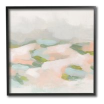Stupell Industries Abstract Pastel Mountains Abstract Painting Black Framed Art Print Wall Art, 17 x 17