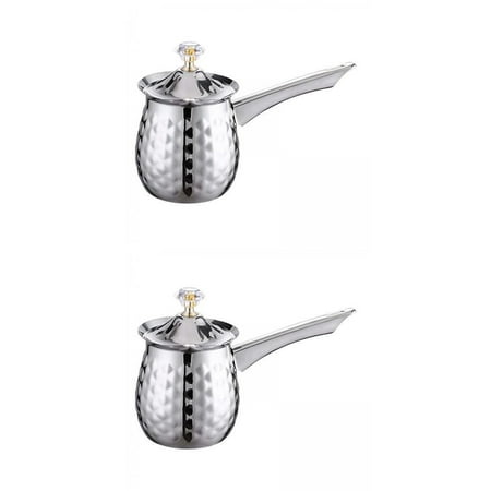 

2x Stainless Steel Turkish Coffee Pot Small Pot Coffee Maker