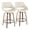other, variant on Lumisource Fabrico Mid-Century Modern Fixed-Height Counter Stool in Walnut Wood with Round Chrome Footrest and Cream Faux Leather - Set of 2