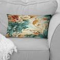 thumbnail image 4 of DESIGN ART Designart "Rustic Paisley Gold Turquoise Gardens I" Floral Printed Throw Pillow 18 x 18, 4 of 5