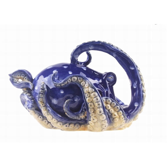 Blue Sky Clayworks 15558 Octopus Teapot, 10-inch Length, Blue