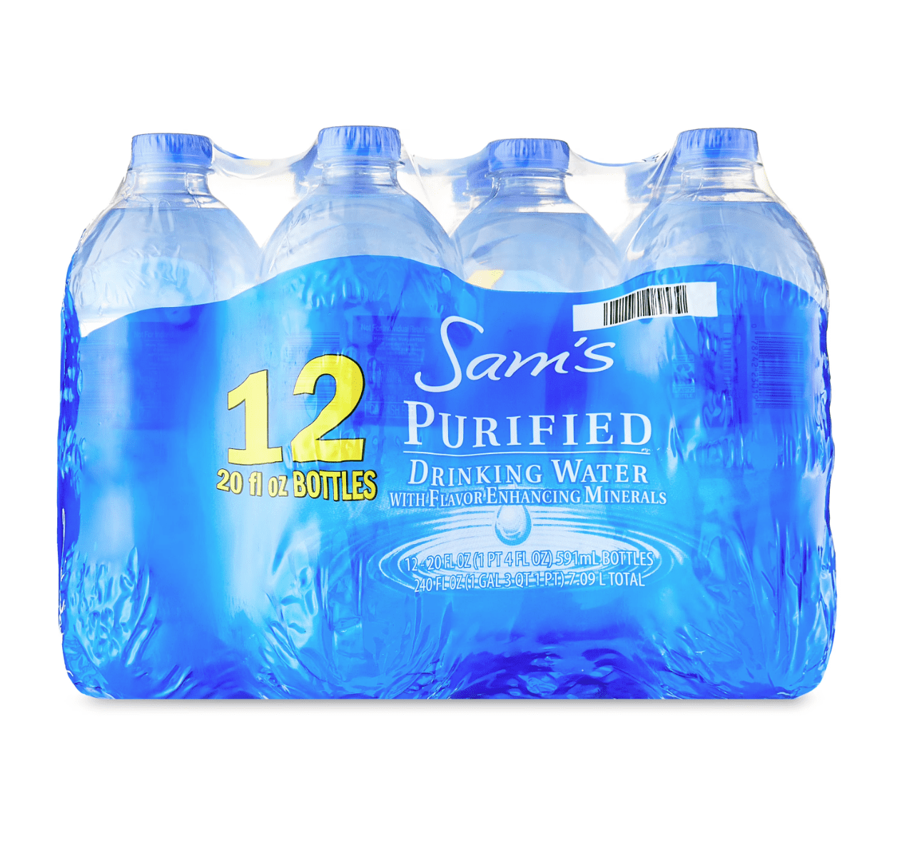 Sam's Purified Drinking Water Bottles, 20 fl oz, 12 Count