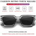 thumbnail image 2 of Gafas de sol AIEYEZO cuadradas con montura gruesa para mujeres y hombres, 2 of 6