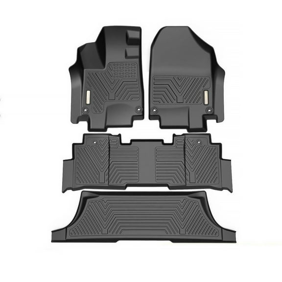 RVNI TPE Rubber 1st & 2nd & 3rd Row for 15 16 17 18 19 20 21 2022 Ford Edge Floor Mats Set,All-Weather Protection