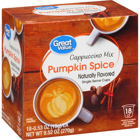 Great Value Pumpkin Spice Cappuccino keurig coffee pods