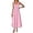 Pink, variant on Women's Halter Neck Midi Dress Sleeveless High Waist Dress for Summer Beach Wedding Guest Casual Wear