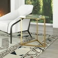 thumbnail image 2 of Evelyn&Zoe Jenson 24" Wide Round Side Table with Glass Top, Blackened Bronze, 2 of 9
