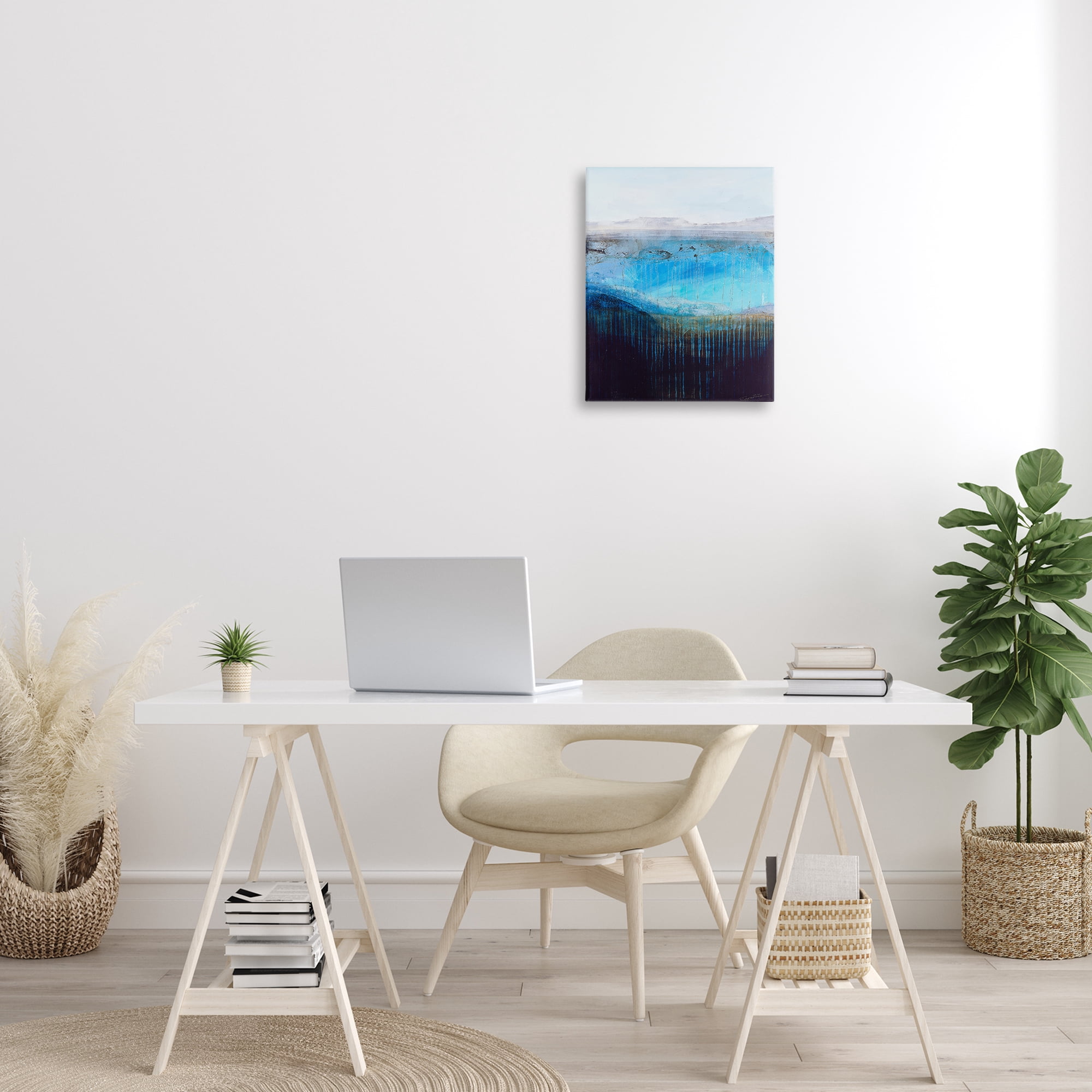 Stupell Industries Intense Abstract Landscape Abstract Painting Gallery Wrapped Canvas Art Print Wall Art, 16 x 20