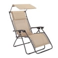 thumbnail image 3 of BrylaneHome 350 Lbs. Outdoor  350 Lbs. Weight Capacity Zero Gravity Adjustable Chair with Canopy Folding Patio Yard Lounger Chair, 3 of 5