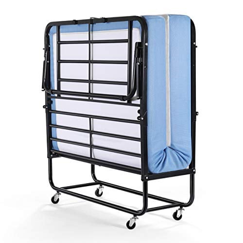 Inofia Foldable Folding Bed Rollaway, Foldable Twin Bed With Mattress