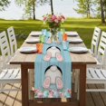 thumbnail image 4 of Table Runners 90 Inches Long Dress Scarves, Easter Bunny Farmhouse Coffee/Dining/Kitchen Table Runner for Living Room, Colorful Eggs Cute Rabbit Blue Country Wooden 13x90 Inch, 4 of 9