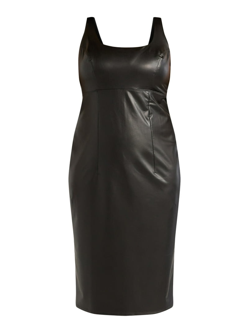 Sofia Jeans Women's and Women's Plus Size Faux Leather Dress, Below Knee Length, Sizes XS-5X - Walmart.com Sofia Jeans Women's and Women's Plus Size Faux Leather Dress, Below Knee Length, Sizes XS-5X - Walmart.com