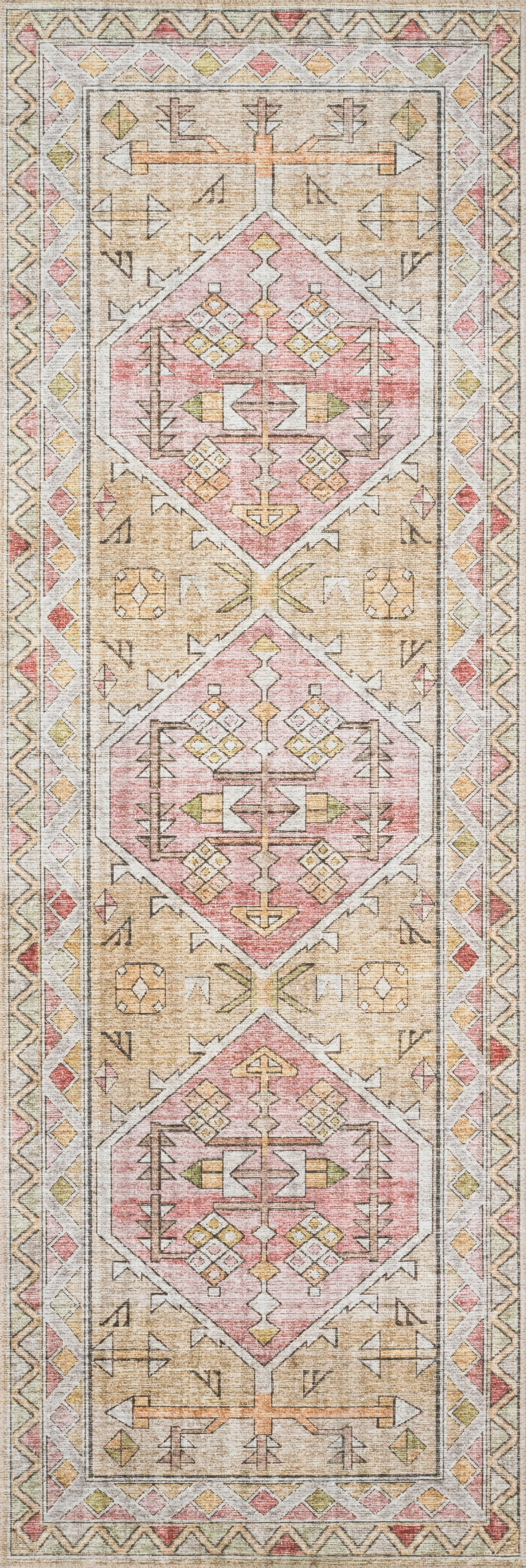 Loloi Skye Gold / Blush 8'-0" x 8'-0" Round Area Rug