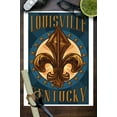 thumbnail image 3 of Louisville, Kentucky, Fleur de Lis (9x12 Wall Art Print, Home Decor), 3 of 3