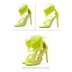 thumbnail image 1 of Sandalias hasta la rodilla Punta abierta Sexy con cordones Sandalias con cordones cruzados Tacones altos para mujer Wmkox8yii  hfjk45, 1 of 2