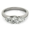 thumbnail image 2 of 14k White Gold Classic 3 Stone Round Diamond Engmt Ring 1 cttw Size 6, 2 of 4