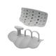 thumbnail image 5 of 2 agarres para levantamiento de pesas, agarres flexibles antideslizantes para entrenamiento, barra de pesas sin dedos gris, 5 of 9