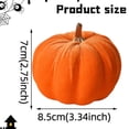 thumbnail image 2 of Small Faux Harvest Velvet Pumpkins, Fabric Pumpkin Decor 1 Pc Artificial Velvet Fall Thanksgiving Table Centerpiece Decor, 3.34 inch, 2 of 4