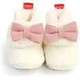 thumbnail image 3 of Newborn Baby Cozy Fleece Booties with Grippers Winter Slippers Socks Soft Sole Stay On Infant First Walker Crib Shoes, 3 of 6