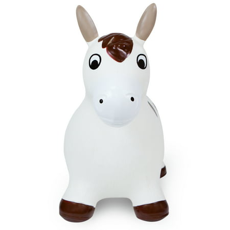 Waddle! Horse Bouncer! Inflatable Ride on Toy (White)