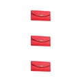 thumbnail image 1 of Cartera de cuero Qarigey para mujer, monedero, Color sólido, Tipo 2, Rojo, 1 of 6