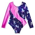 thumbnail image 4 of MSemis Kids Girls Gymnastics Dancewear Sparkly Long Sleeves Leotards, 4 of 6