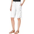thumbnail image 1 of Estilo y co. Bermudas casuales con pliegues para mujer, color blanco, 6 Style&co. islas Bermudas, 1 of 2