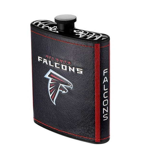 Pro Specialties Group PHF-1002 Atlanta Falcons NFL 7 oz Plastic Hip Flask with PU Logo Wrapped