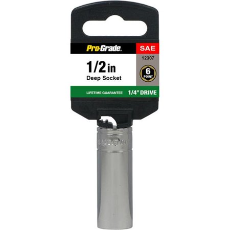 

Pro-Grade 12307 0.25 Drive x 0.5 in. 6 Point Deep Socket