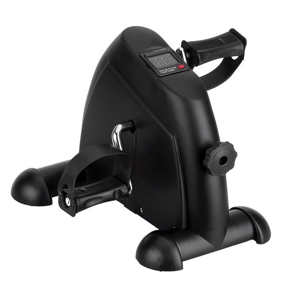 Mini Under Desk Exercise Bike, Portable Pedal Exerciser with LCD Display for Arm and Leg, 240 lbs Capacity, Black