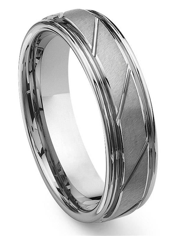 Titanium Kay Titanium Kay Tungsten Carbide Diamond Cut Groove Comfort