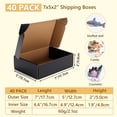 thumbnail image 4 of 40-Pack 7x5x2-Inch Shipping Boxes – Recyclable Black Corrugated Cardboard Mailers for Small Gift & Business, 4 of 6