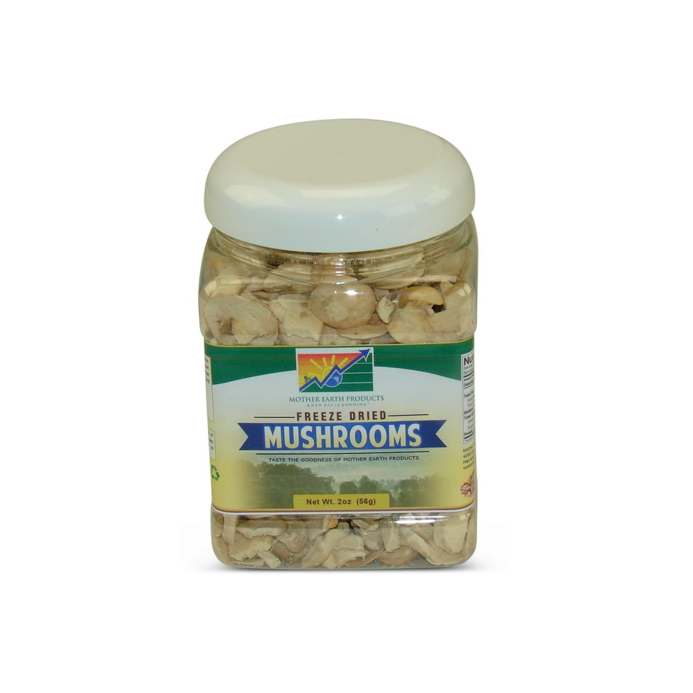 Mother Earth Products Freeze Dried Sliced Mushrooms, jar