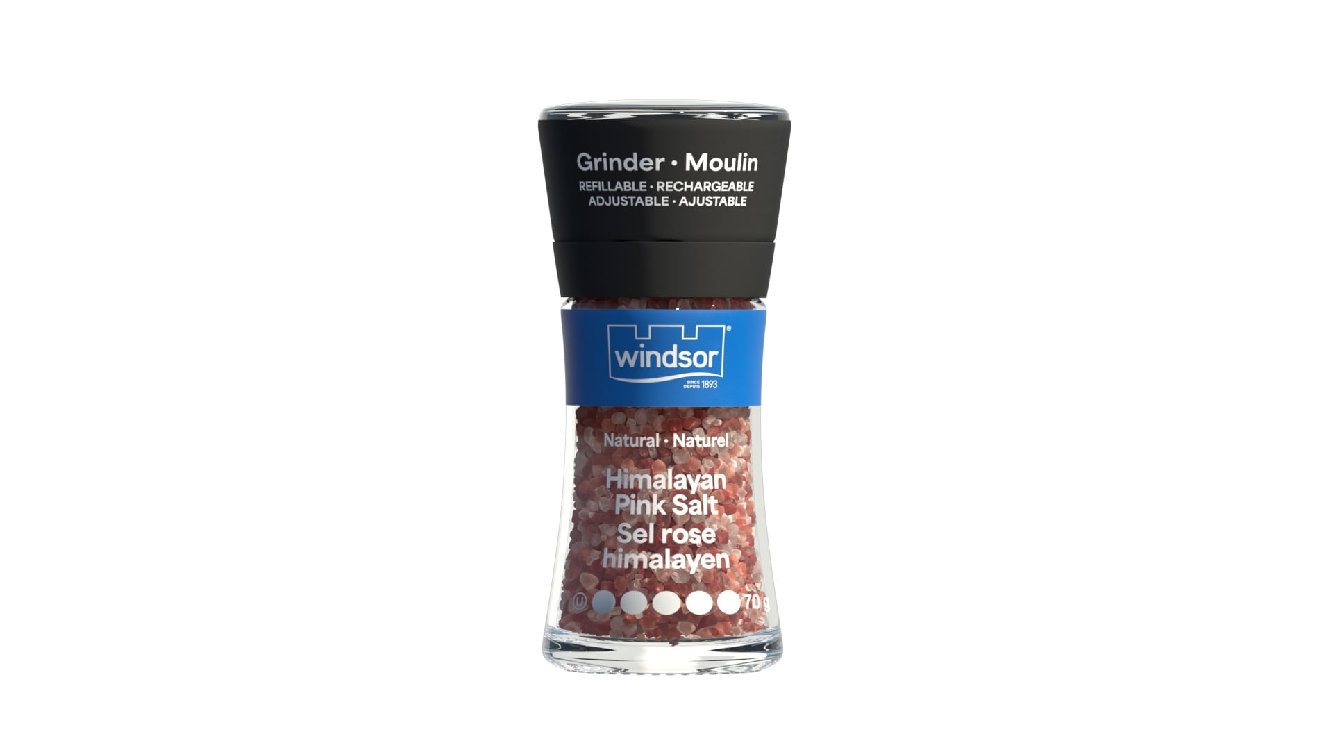 Windsor Himalayan Pink Salt Grinder 70g