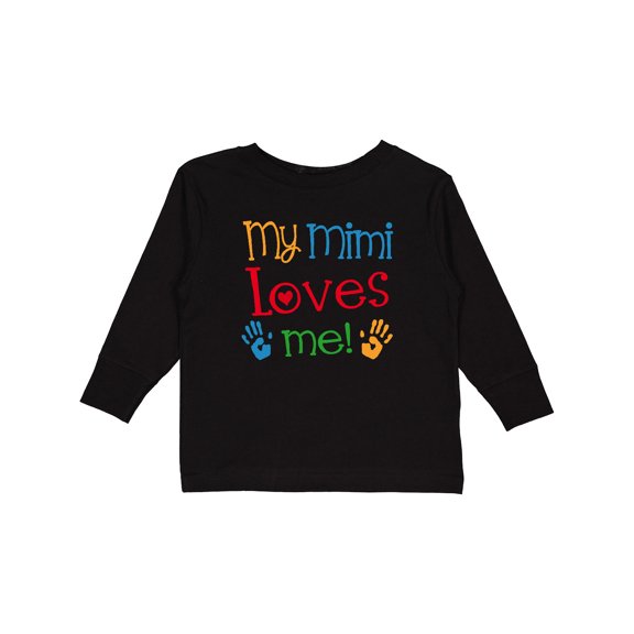 Inktastic My Mimi Loves Me Cute Boys or Girls Long Sleeve Toddler T-Shirt
