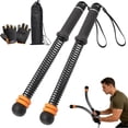 thumbnail image 1 of 2PCS Ropeless Battle Ropes for Home Gym, Cordless Battle Ropes with Non-Slip Gloves, Strength Workout Home Fitness Equipment (Black), 1 of 6