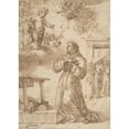 thumbnail image 3 of Vicente Salvador Gómez 18x24 Black Modern Framed Museum Art Print Titled - The Vision of Saint Anthony of Padua, 3 of 5