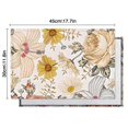 thumbnail image 5 of Pioneer Flower Floral Print Pattern Summer Placemats Table Placemats Set Of 6-Linen Kitchen Washable Placemats Table Mats 12x18 Inch Non-Slip Heat Resistant, 5 of 5
